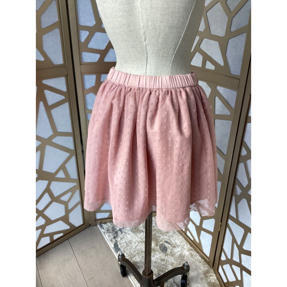 New Gap kids girls 12 XL SKIRT tulle OVERLAY knee Pink Flare